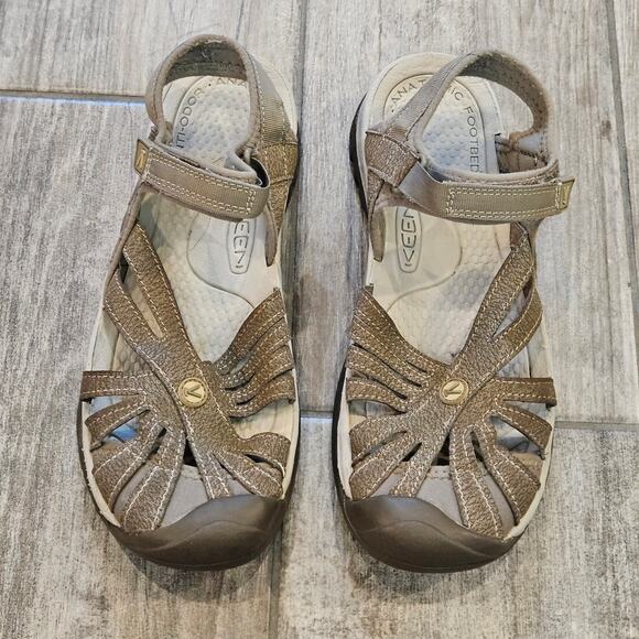 Keen Rose Sandals Women’s 10.5 Gray Water Hiking Sport Strap Outdoor Trail - Picture 1 of 10
